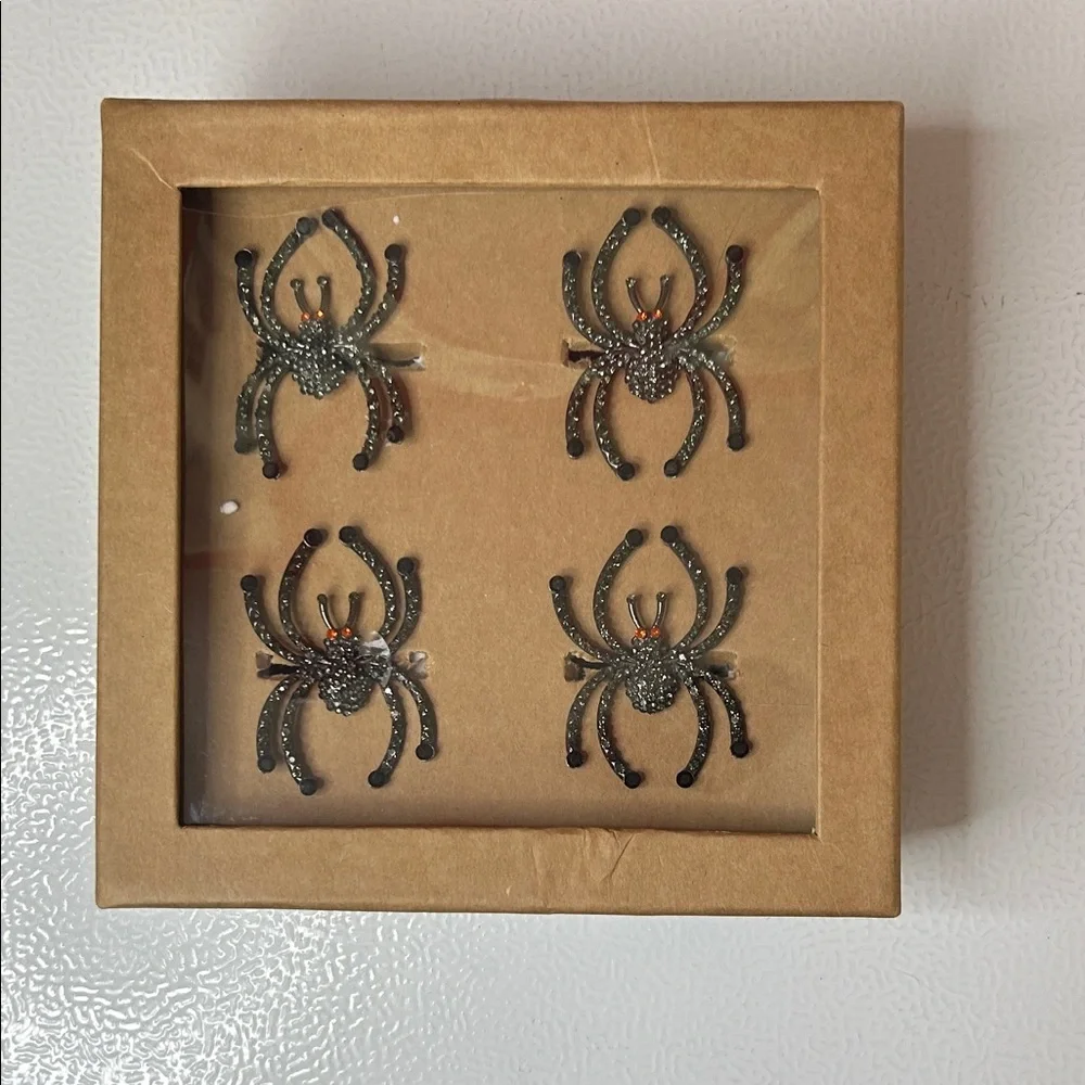 Black Spider napkin holder Set